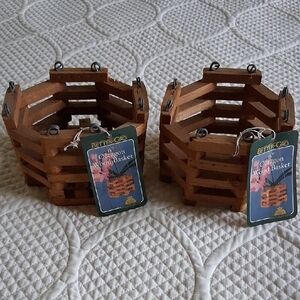 Better Gro 6" Wood Orchid Planter Bundle of 2 - NWT